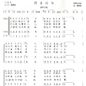 同桌的你_合唱歌谱_词曲:高晓松 高晓松作曲 金巍