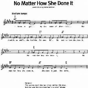蓝调音乐:No Matter How She Done It_外国歌谱