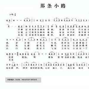 那条小路_民歌简谱_词曲:林红 廖星麟