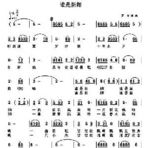 谁是新郎_民歌简谱_词曲:罗齐 罗齐
