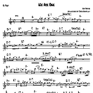 萨克斯谱 | We Are One 次中音萨克斯