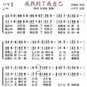 我找到了我自己_歌谱投稿_词曲:王晓岭