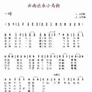 云南出来小马街_歌谱投稿