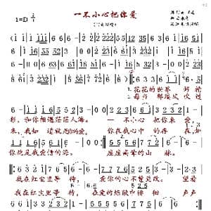 一不小心把你爱_歌曲简谱_词曲:阿美 蓝毒 后来者