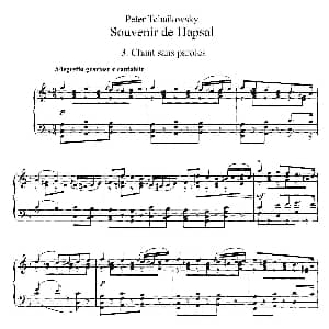 Souvenir de Hapsal Op.2 钢琴谱 柴可夫斯基