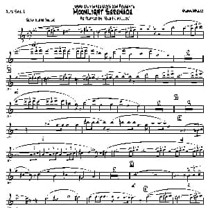 萨克斯谱 | Moonlight Serenade 第一中音萨克斯分谱