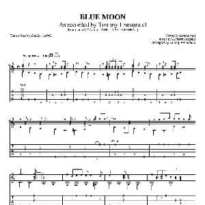 tommy emmanuel blue moon 吉他谱 tommy emmanuel