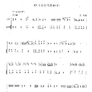 二胡谱 | 宫小回旋曲 II 扬琴伴奏谱 黄玲
