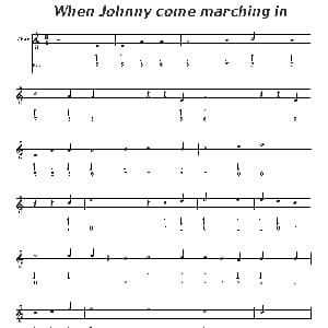口琴谱 | when johnny come marching in 布鲁斯