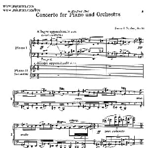 Piano Concerto Op.38 钢琴谱 塞谬尔 巴伯 Samuel Barber