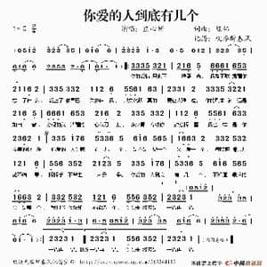 你爱的人到底有几个_歌谱投稿_词曲:陈伟 陈伟