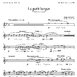 萨克斯谱 | 牧童 套曲 儿童乐园 之五 四重奏次中音萨克斯分谱 德彪西