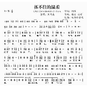 ​抓不住的温柔_歌曲简谱_词曲:桐华 林海 冯硕