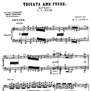 d小调托卡塔与赋格 钢琴谱 约翰 塞巴斯蒂安 巴赫