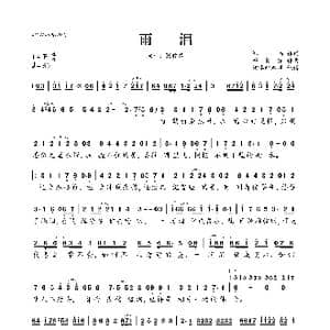 雨泪_歌曲简谱_词曲:郑楠 杨昊东