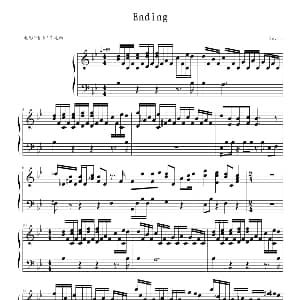 Ending 钢琴谱