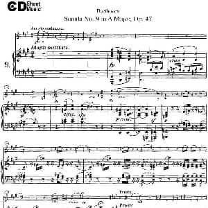 小提琴谱 | Violin Sonata No.9 in A Major Op.47 小提琴 钢琴伴奏