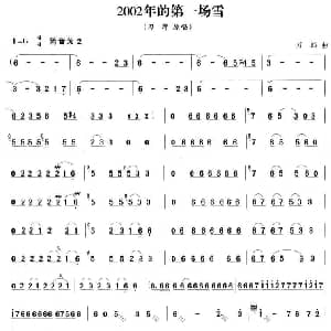 笛子谱 | 2002年的第一场雪 刀郎