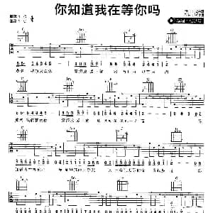 你知道我在等你吗 吉他谱 张洪量 张洪量 张洪量