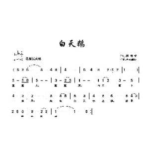 白天鹅_歌曲简谱_词曲:胡敦骅 童心致远
