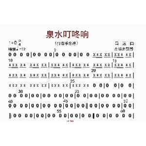 泉水叮咚响_歌曲简谱_词曲: 高振忠配器
