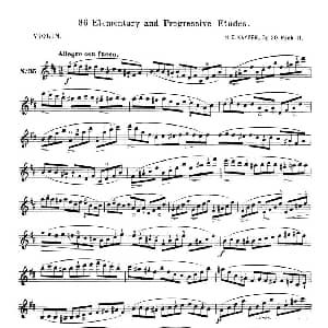 小提琴谱 | 开塞 KAYSER 36首小提琴练习曲之35