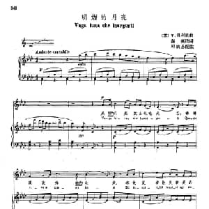 声乐教学曲库4 63明媚的月亮 意大利 _外国歌谱_词曲: V 贝里尼