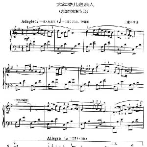大红枣儿送亲人 钢琴谱 王建中
