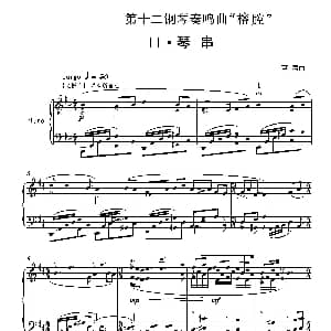 第十二钢琴奏鸣曲 榕腔 第二乐章‘琴串’ 钢琴谱 葛清 葛清钢琴作品