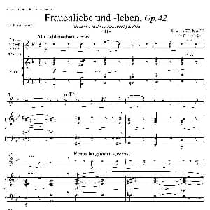 萨克斯谱 | 妇女的爱情与生活 Op42 Ⅲ 高音萨克斯 钢琴伴奏 R.舒曼