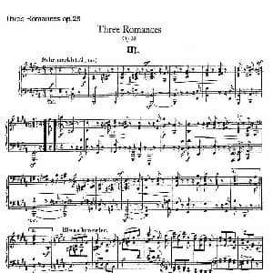 3 Romances Op.28 钢琴谱