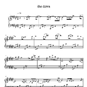 the dawn 钢琴谱