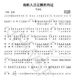 有的人注定擦肩而过_歌曲简谱_词曲:孙放 孙放