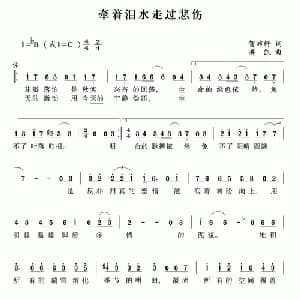 牵着泪水走过悲伤_通俗唱法乐谱_词曲:贺沛轩 洪凯