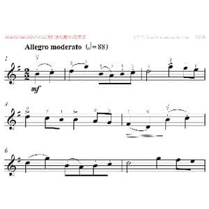 G大调加沃特舞曲_歌曲简谱_词曲: 马蒂尼