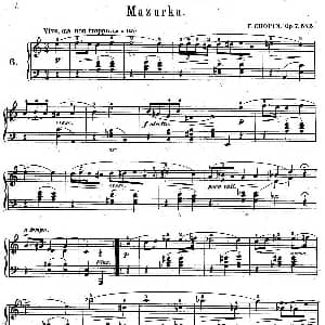 Mazurkas Op.7 钢琴谱 肖邦 chopin