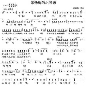 采杨梅的小阿妹_民歌简谱_词曲:晏敏敏 晏敏敏