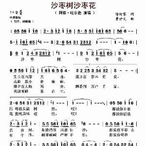 沙枣树沙枣花_歌谱投稿
