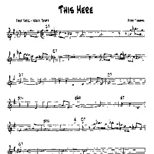 THIS HERE 降B爵士乐谱