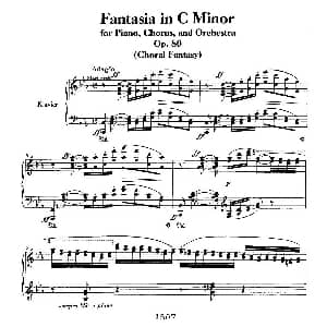 Choral Fantasia in c Minor Op.80 钢琴谱 路德维希 冯 贝多芬