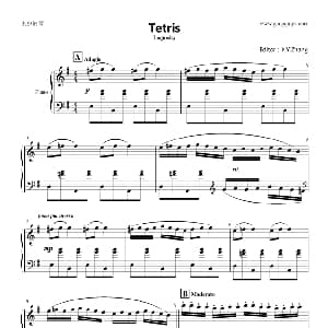 Tetris Loginska 钢琴谱 zxy3148制谱上传