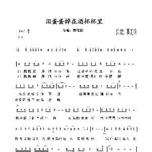 泪蛋蛋掉在酒杯杯里_歌谱投稿_词曲:向北 李先锋