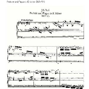 Prelude and Fugue in E Minor BWV 533 管风琴谱 ohann Sebastian Bach 德 约翰 塞巴斯蒂安 巴赫