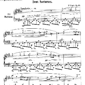 Deux Nocturnes Op.27 钢琴谱 肖邦 chopin