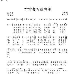 听听老百姓的话_歌谱投稿_词曲:徐敏 尤凡