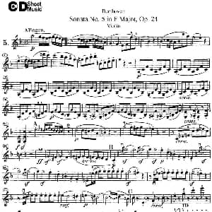 小提琴谱 | Violin Sonata No.5 in F Major Op.24