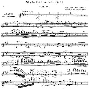 小提琴谱 | Adagio Sentimentale Op.13 恩斯特