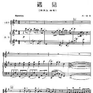 小提琴谱 | 遇见 小提琴 钢琴伴奏 林一峰