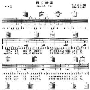 回心转意 吉他谱 零点乐队 零点乐队 零点乐队