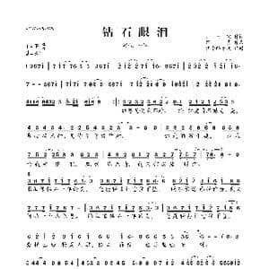 钻石眼泪_歌曲简谱_词曲:师立宅 路勇